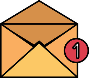 envelope mail with counter number vector image