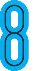 font for your design number eight in simple style vector image