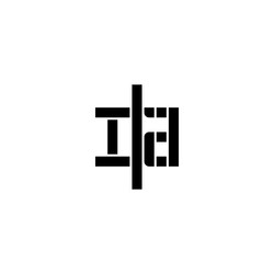 Ia geometric abstract concept logo initial Vector Image