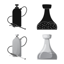 isolated object of and icon collection vector image