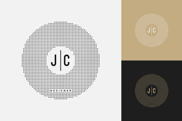 minimalistic circle logo design minimal logotype vector image