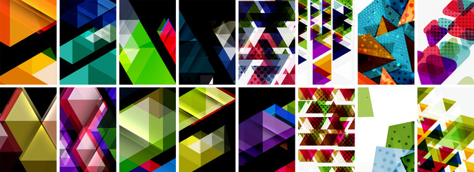 triangles and circles abstract shapes templates vector image