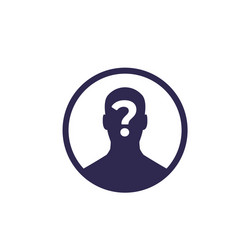 Unknown person icon vector