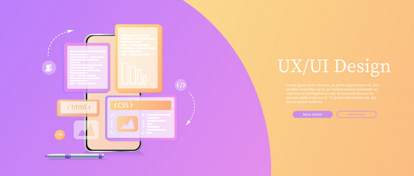 creates a custom design for mobile application vector image