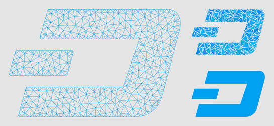 dashcoin mesh wire frame model and triangle vector image