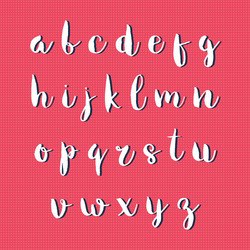 hand drawn alphabet vector