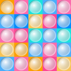 Seamless pattern from circles and squares vector