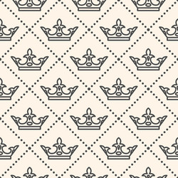 seamless pattern with crown symbol vector image