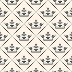 Seamless pattern with crown symbol vector