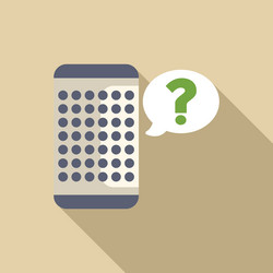smart speaker displaying question mark icon vector image