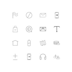 web applications linear thin icons set outlined vector image