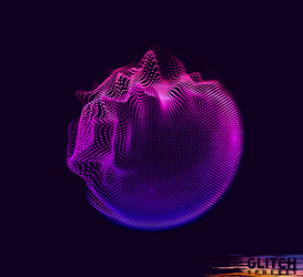 abstract colorful mesh on dark background vector image
