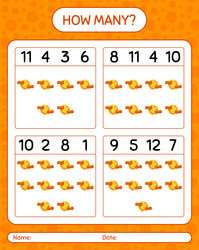 how many counting game with full moon worksheet vector image