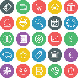 icons set for web site design and mobile apps vector image