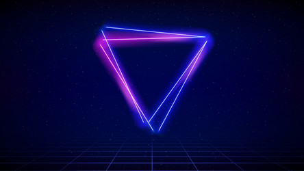 retro futuristic abstract background synthwave 80s vector image