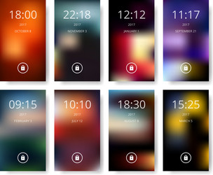 set of modern user interface ux ui screen vector image