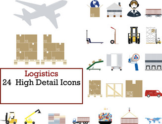 Warehouse logistics rgb color icon Royalty Free Vector Image