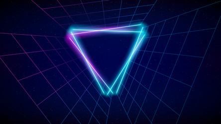 retro futuristic background synthwave 80s style vector image