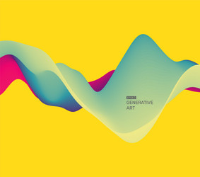 3d wavy background dynamic effect design template vector image