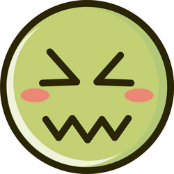 confounded funny smiley emoticon face expression vector