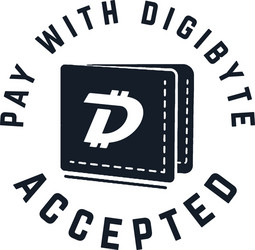 Digibyte digital asset accepted concept dgb vector