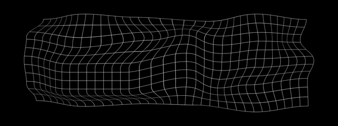 distorted fish net grid deformation warped mesh vector image