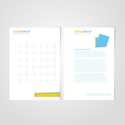 Flyer template back and front design vector