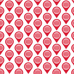 pattern background map pointer icon vector image