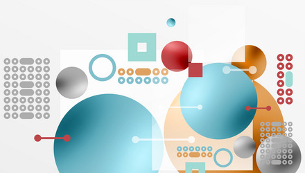 circles and elements geometric abstract background vector image