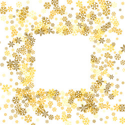frame or border of random scatter snowflakes vector image