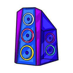 Computer case cartoon icon Royalty Free Vector Image