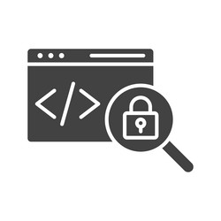 insecure code icon image vector image