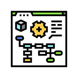 process modeling analyst color icon vector image