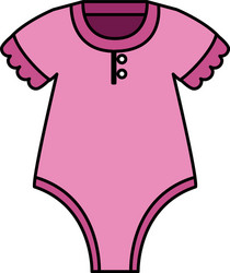 Cute baby girl clothes icon Royalty Free Vector Image
