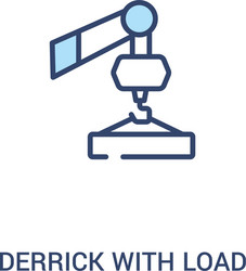 Derrick with load concept 2 colored icon simple vector