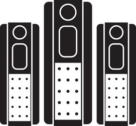isolated device and data base design vector image