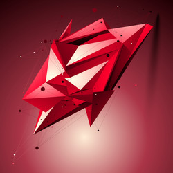 ruby spatial technological shape polygonal vector image