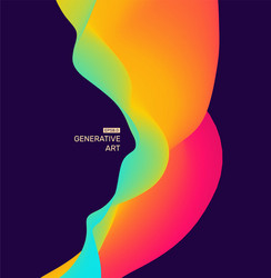3d wavy background dynamic effect design template vector image