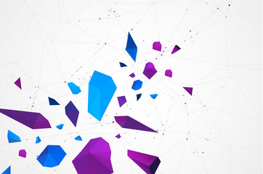 Abstract polygonal background with connecting vector