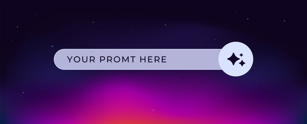 ai interface with search bar featuring text vector image