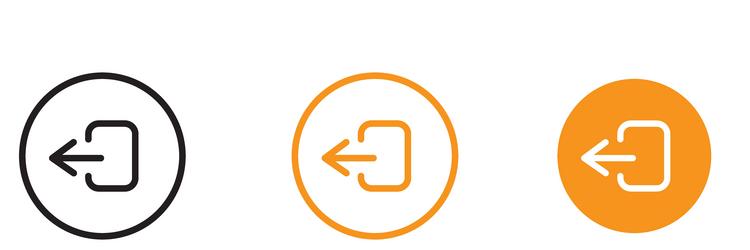 convenient logout exit icon for user interface vector image