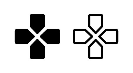 game controller joystick navigation buttons icons vector image