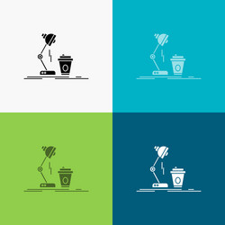 studio design coffee lamp flash icon over various vector image