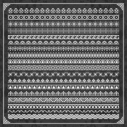 decorative vintage borders on chalkboard Vector Image