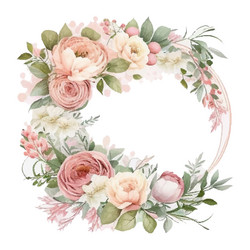 Vintage Floral Wreath Vector Image