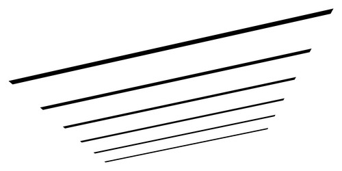 3d straight parallel dynamic irregular lines vector image