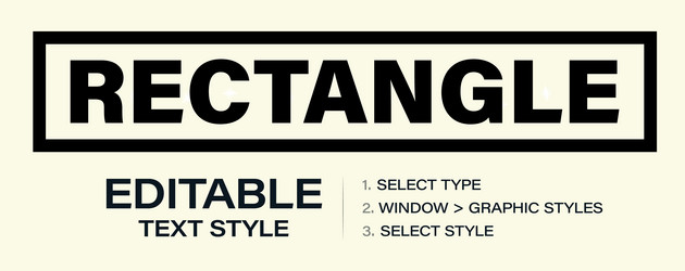 Editable Text Frame - Rectangular Style vector image