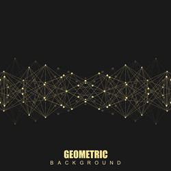 geometric abstract background with connected line vector image