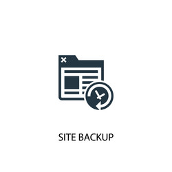 site backup icon simple element vector