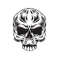 Spooky Skull Illustration Vector Image